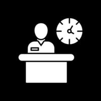 Break Glyph Inverted Icon vector