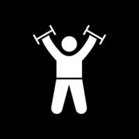 Exercise Glyph Inverted Icon vector