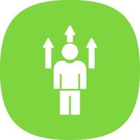 Motivation Glyph Curve Icon vector