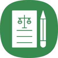 Legal Glyph Curve Icon vector