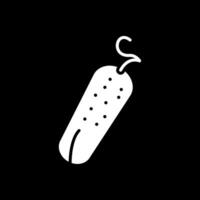 Pickle Glyph Inverted Icon vector