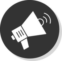 Megaphone Glyph Grey Circle Icon vector