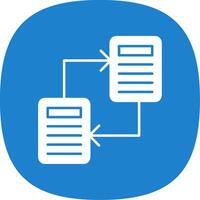 File Sharing Glyph Curve Icon vector