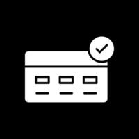 Payment Glyph Inverted Icon vector