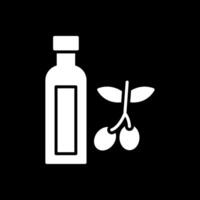 Olive Oil Glyph Inverted Icon vector