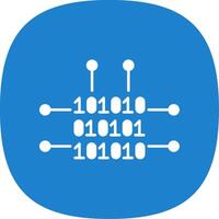 Binary Code Glyph Curve Icon vector