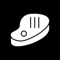 Meat Glyph Inverted Icon vector
