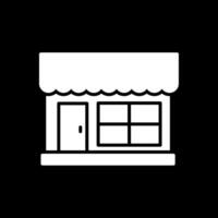 Grocery Store Glyph Inverted Icon vector