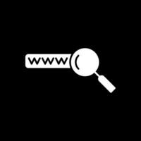 Keyword Search Glyph Inverted Icon vector