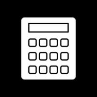 Calculation Glyph Inverted Icon vector