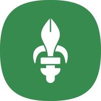 Fleur de lis Glyph Curve Icon vector