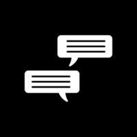 Conversation Glyph Inverted Icon vector