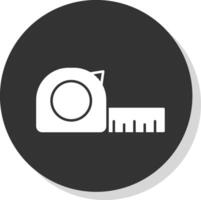 Measure Glyph Grey Circle Icon vector