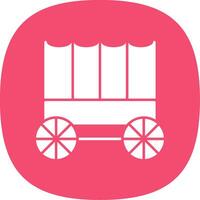 Carriage Glyph Curve Icon vector