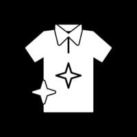 T Shirt Glyph Inverted Icon vector