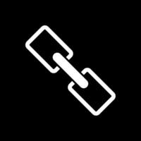 Link Glyph Inverted Icon vector