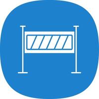 Barrier Glyph Curve Icon vector