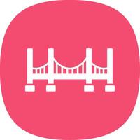 Bridge Glyph Curve Icon vector