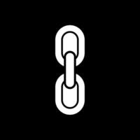 Chain Glyph Inverted Icon vector