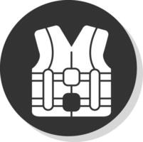 Life Vest Glyph Grey Circle Icon vector