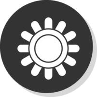 mar pilluelo glifo gris circulo icono vector