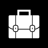 Briefcase Glyph Inverted Icon vector