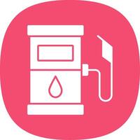 Fuel Station Glyph Curve Icon vector