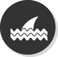 Fins Glyph Grey Circle Icon vector