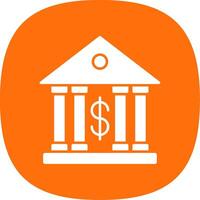 Bank Glyph Curve Icon vector