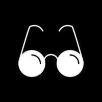 Reading Glasses Glyph Inverted Icon vector