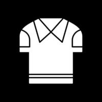 Casual Shirt Glyph Inverted Icon vector