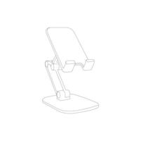 Mobile phone holder . outline mobile phone holder icon for web design isolated on white background . vector