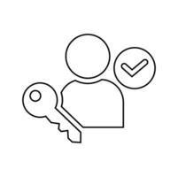 Identity icon set. illustration. Id card outline icon. linear style sign for mobile concept and web design. Simple Set of ID and Verification Related Line Icons. vector