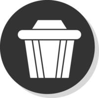 Recycle Bin Glyph Grey Circle Icon vector