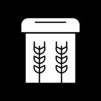 Flour Glyph Inverted Icon vector