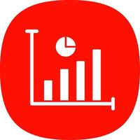 Statistics Glyph Curve Icon vector