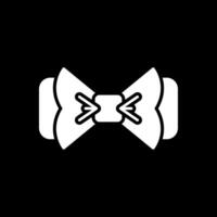 Bow Tie Glyph Inverted Icon vector