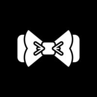 Bow Tie Glyph Inverted Icon vector