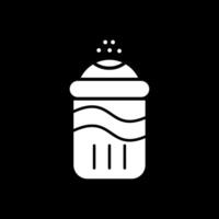 Salt Glyph Inverted Icon vector