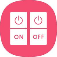 Switch Glyph Curve Icon vector