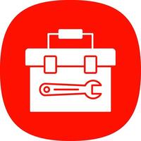 Toolbox Glyph Curve Icon vector