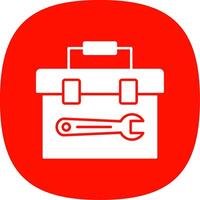 Toolbox Glyph Curve Icon vector