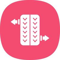 Wheel Alignment Glyph Curve Icon vector