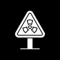 Radiation Zone Glyph Inverted Icon vector