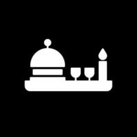 Dinner Glyph Inverted Icon vector