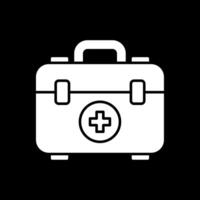 First Aid Box Glyph Inverted Icon vector