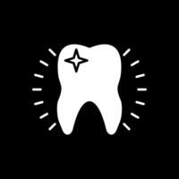 Tooth Glyph Inverted Icon vector