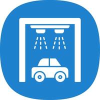 Car Wash Glyph Curve Icon vector