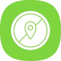 Avoid Glyph Curve Icon vector