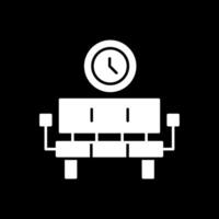 Waiting Room Glyph Inverted Icon vector